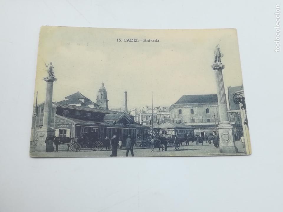 Postcards: TARJETA POSTAL. CADIZ. ENTRADA. 15. GRAFOS