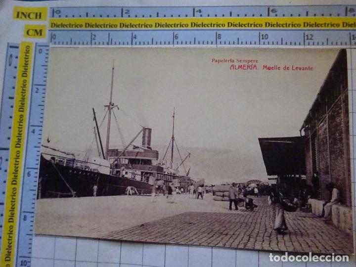 Postales: POSTAL DE ALMERIA UVERA Y MINERA. 93 MUELLE DE LEVANTE PUERTO BARCO. FACS&Iacute;MIL REPRODUCCI&Oacute;N.