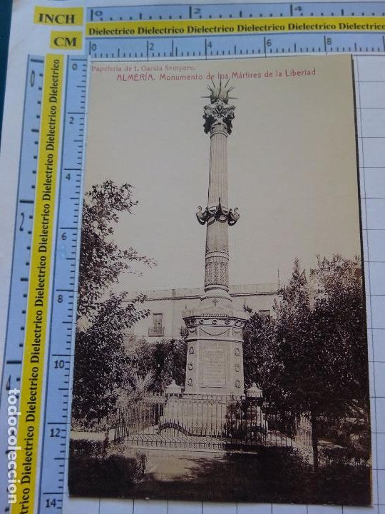 Postales: POSTAL DE ALMERIA UVERA Y MINERA. 54 MONUMENTO DE LOS M&Aacute;RTIRES DE LA LIBERTAD FACS&Iacute;MIL REPRODUCCI&Oacute;N.