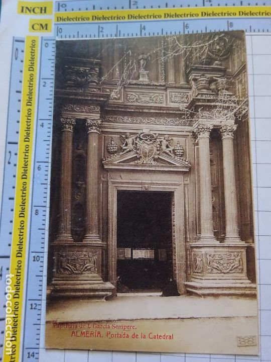 Postales: POSTAL DE ALMERIA UVERA Y MINERA. 53 PORTADA DE LA CATEDRAL. FACS&Iacute;MIL REPRODUCCI&Oacute;N.
