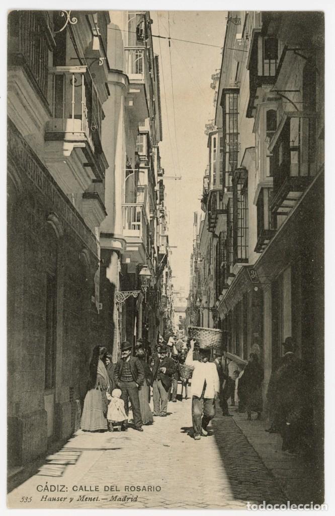 Postkarten: ea1213 cadiz calle del rosario hauser y menet n&ordm;535 animada