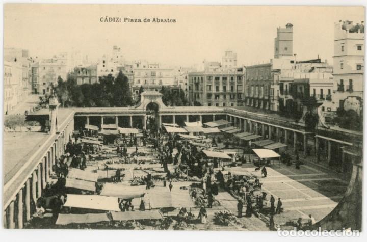 Postcards: ea1221 cadiz plaza de abastos hauser y menet