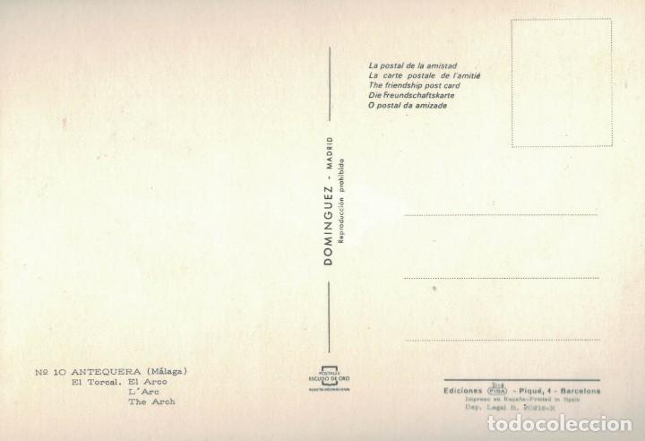 Postales: Antequera. M&aacute;laga. El Torcal. El Arco. / Postal sin circular - Foto 2