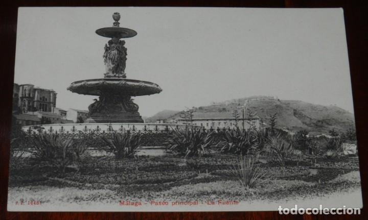 Postales: POSTAL DE MALAGA, PASEO PRINCIPAL, LA FUENTE, PZ, 10461 SIN CIRCULAR Y SIN DIVIDIR