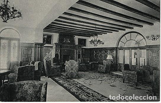 Postales: X126098 ANDALUCIA COSTA DEL SOL MALAGA HOTEL ALHAMAR VISTA PARCIAL DEL SALON Y CHIMENEA RENACIMIENTO