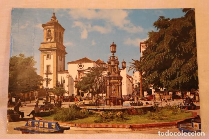 Postales: 49 ALGECIRAS CADIZ PLAZA DEL GENERALISIMO IGLESIA NTRA SRA DE LA PALMA CIRCULADA GARRABELLA