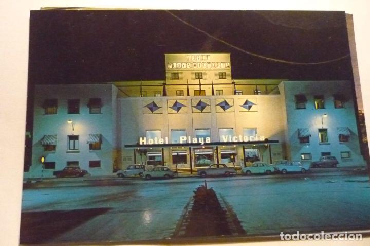 Postales: postal cadiz hotel playa victoria -nocturno