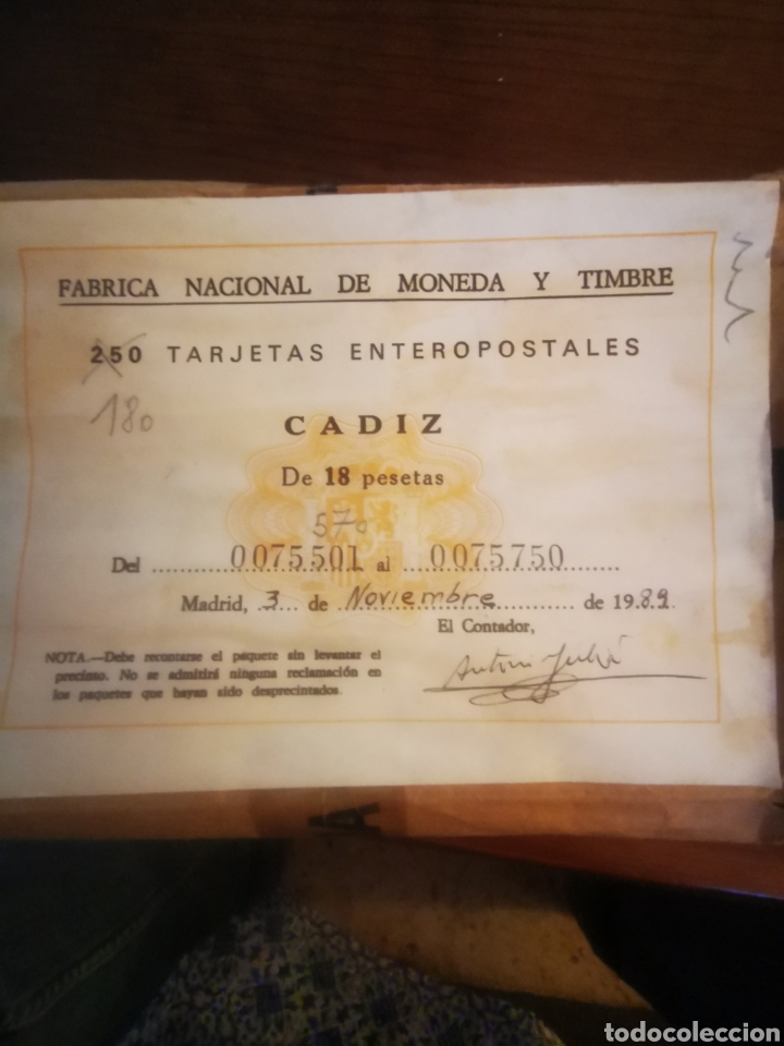 Postales: 180 Tarjetas enteropostales Cadiz