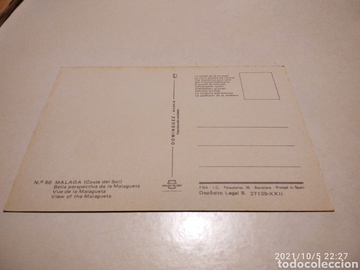 Postales: Postal Malaga - Foto 2