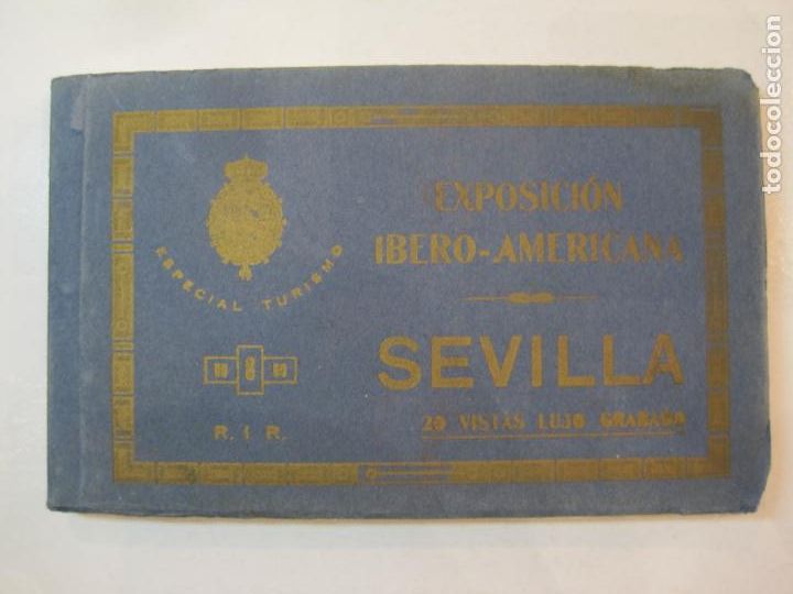Postales: SEVILLA-EXPOSICION IBERO AMERICANA-BLOC CON 20 POSTALES ANTIGUAS-VER FOTOS-(84.509)