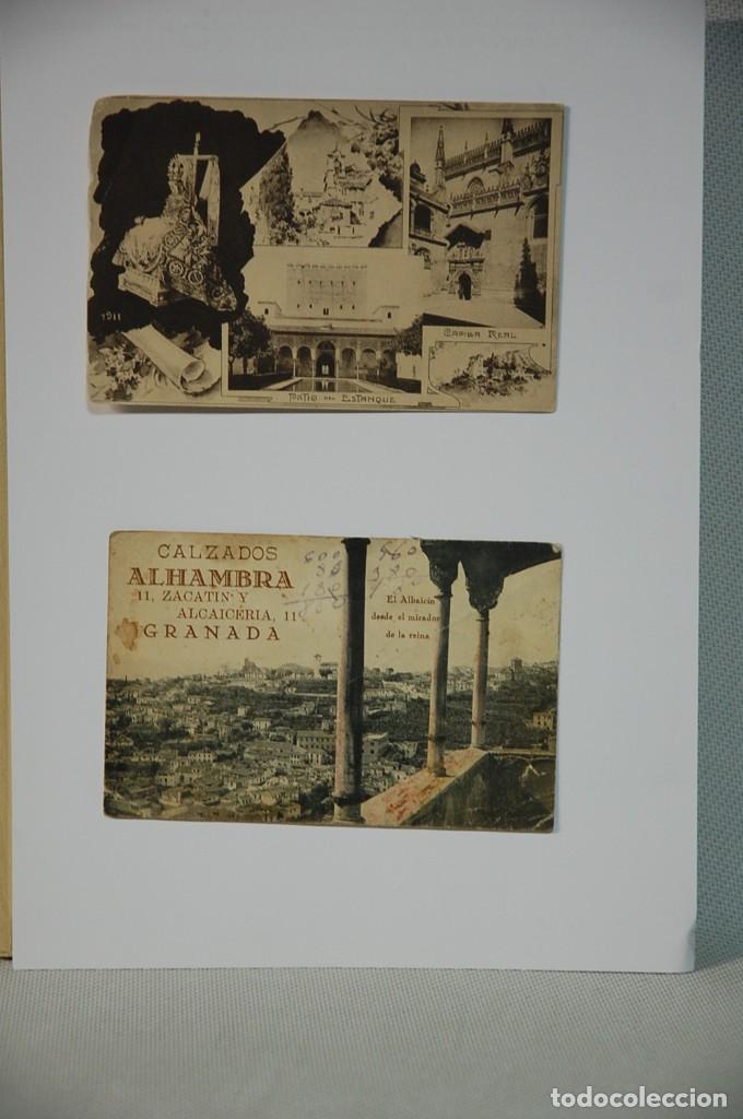 Postales: UNA TARJETA POSTAL Y OTRA PUBLICIDAD CALZADOS ALHAMBRA