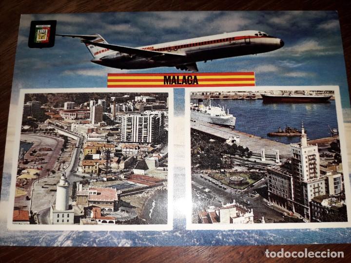Postales: N&ordm; 6025 POSTAL MALAGA VISTAS EREAS AVION IBERIA