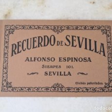Postales: RECUERDO DE SEVILLA SIERPES 101-ALFONSO ESPINOSA- LIBRO DE FOTOS POSTALES-CLICHES PATENT CERTIF 4,99. Lote 292598323