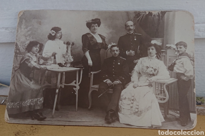 Postales: Fotograf&iacute;a Granada, familia granadina, sobre 1918,Torres Molina, ved reverso