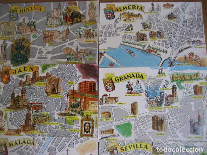 Postales: Andalucia . 8 postales Plano Monumental Capitales de provincia . Ed. Fresno. Sin circular - Foto 3 - 294149733