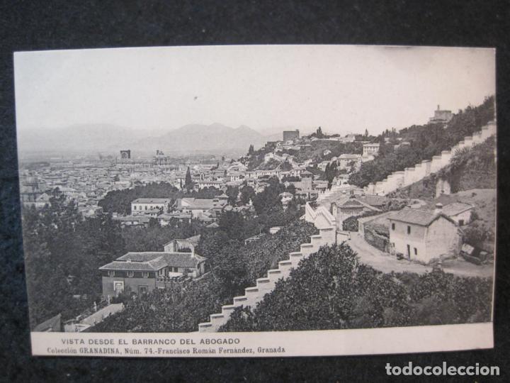 Postales: GRANADA-DESDE EL BARRANCO DEL ABOGADO-COL&middot;GRANADINA NUM 74-POSTAL ANTIGUA-(85.022)