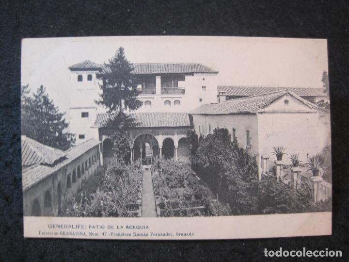 Postales: GRANADA-GENERALIFE PATIO DE LA ACEQUIA-COL&middot;GRANADINA NUM 47-POSTAL ANTIGUA-(85.024)