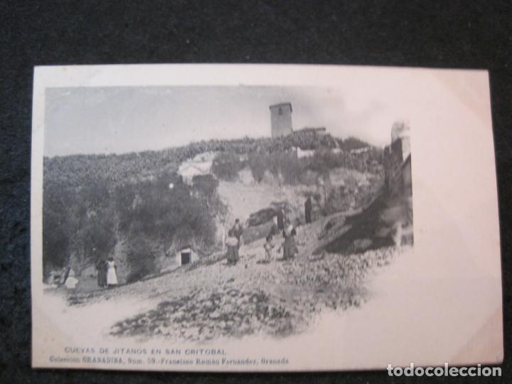 Postales: GRANADA-CUEVAS DE GITANOS EN SAN CRISTOBAL-COL&middot;GRANADINA NUM 59-POSTAL ANTIGUA-(85.025)