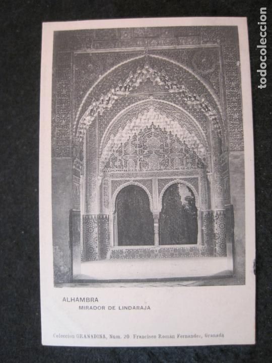 Postales: GRANADA-ALHAMBRA-MIRADOR DE LINDARAJA-COL&middot;GRANADINA NUM 20-POSTAL ANTIGUA-(85.035)