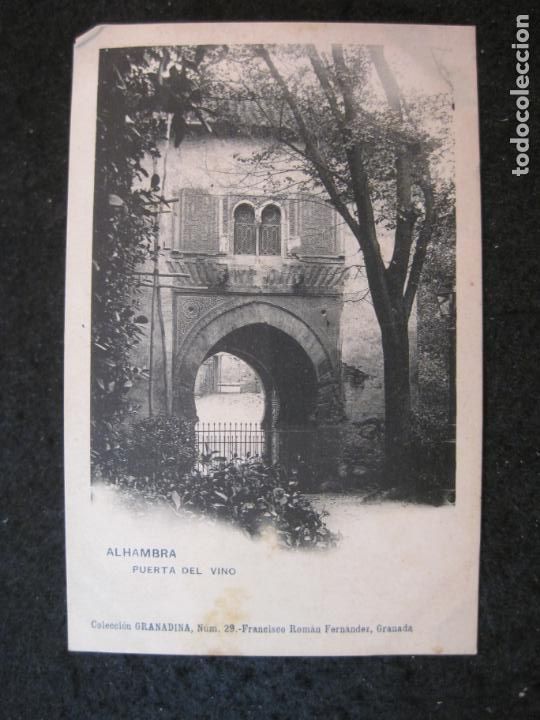 Postales: GRANADA-ALHAMBRA-PUERTA DEL VINO-COL&middot;GRANADINA NUM 29-POSTAL ANTIGUA-(85.050)
