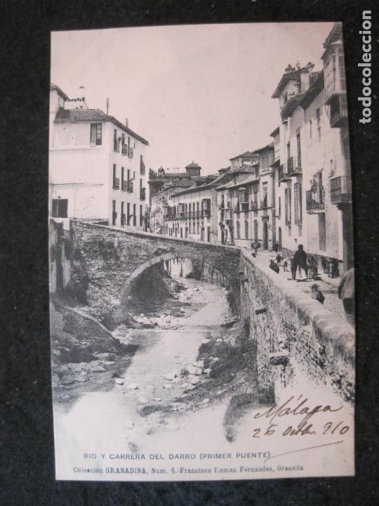 Postales: GRANADA-RIO Y CARRERA DEL DARRO-COL&middot;GRANADINA NUM 4-POSTAL ANTIGUA-(85.051)