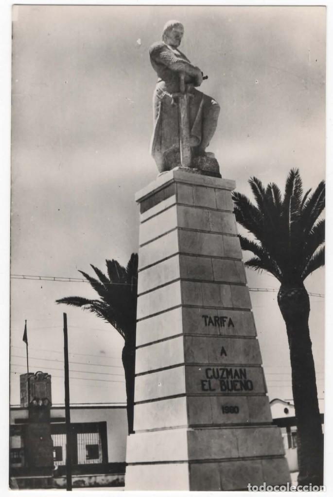 Postales: POSTAL- TARIFA- ESTATUA DE GUZMAN , DEFENSOR DE TARIFA
