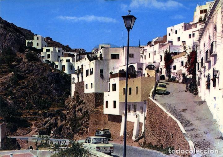 Postcards: N&ordm; 2-MOJ&Aacute;CAR. Almer&iacute;a. Vista parcial y calle t&iacute;pica. Sin circular. EDICIONES ARRIBAS