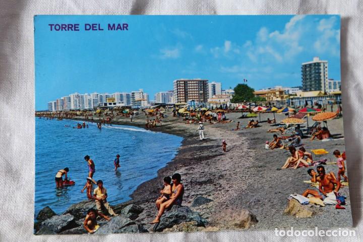 Postales: POSTAL DE MALAGA TORRE DEL MAR PLAYA ED ARRIBAS N&ordm; 9