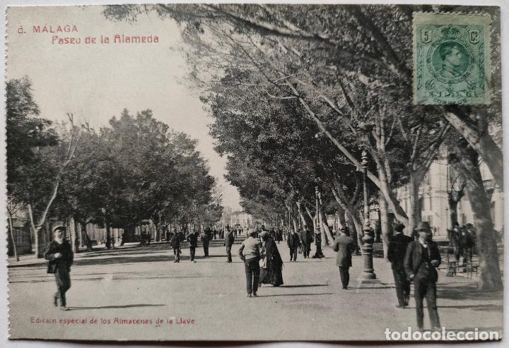 Postcards: MALAGA PASEO DE LA ALAMEDA ED. ALMACENES LA LLAVE