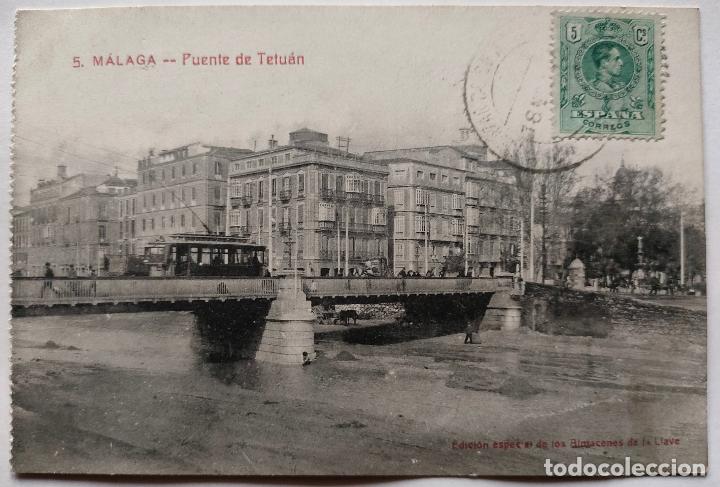 Postcards: MALAGA PUENTE DE TETUAN ED. ALMACENES LA LLAVE