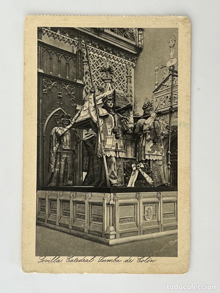 Postkarten: SEVILLA Postal, Catedral. Tumba de Col&oacute;n . Edita: R y R, Lujo-Grabado No.5 (h.1940?) S/C