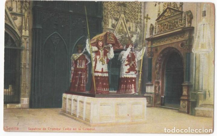 Postales: POSTALES- SEVILLA- SEPULCRO DE CRISTOBAL COLON EN LA CATEDRAL