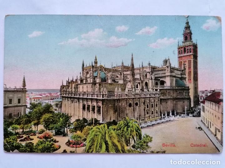 Postales: POSTAL SEVILLA - CATEDRAL, ESCRITA - Foto 1