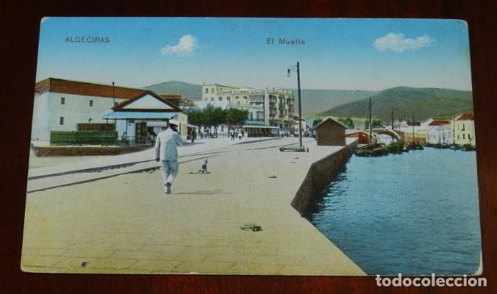 Postkarten: POSTAL DE ALGECIRAS, CADIZ, EL MUELLE, ED. V.B. CUMBO, NO CIRCULADA.