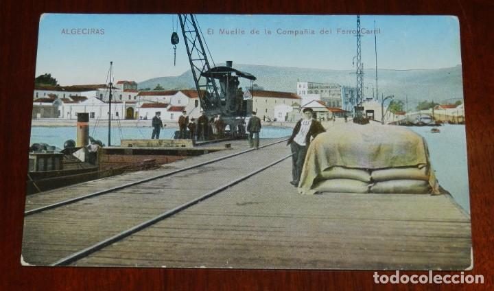 Postcards: POSTAL DE ALGECIRAS, CADIZ, EL MUELLE DE LA COMPA&Ntilde;IA DEL FERROCARRIL, ED. V.B. CUMBO, NO CIRCULADA.