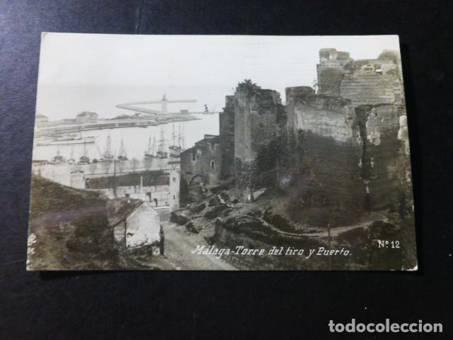 Postales: MALAGA TORRE DEL TIRO Y PUERTO - Foto 1