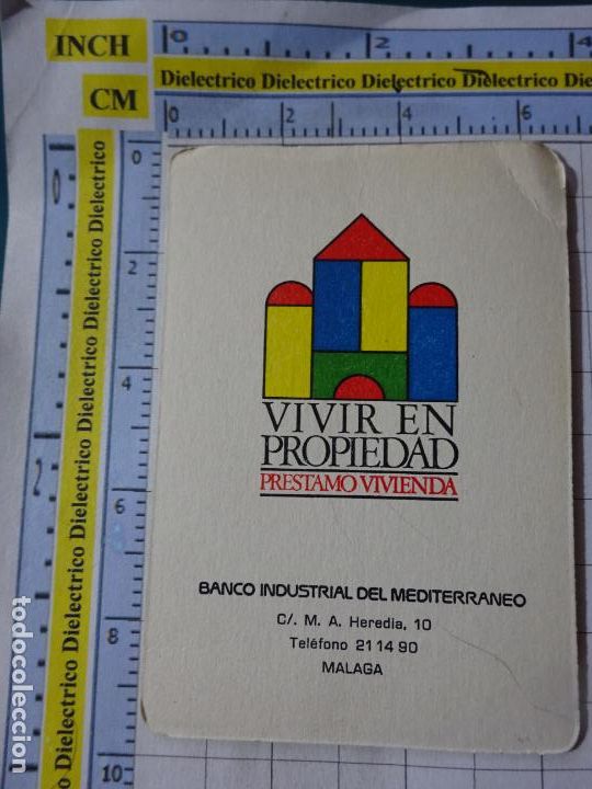 Cartes Postales: CALENDARIO DE BOLSILLO DE CAJAS DE AHORRO BANCOS. A&Ntilde;O 1988 BANCO INDUSTRIAL DEL MEDITERRANEO