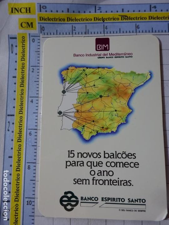 Postales: CALENDARIO DE BOLSILLO DE CAJAS DE AHORRO BANCOS. A&Ntilde;O 1993 BANCO INDUSTRIAL DEL MEDITERRANEO