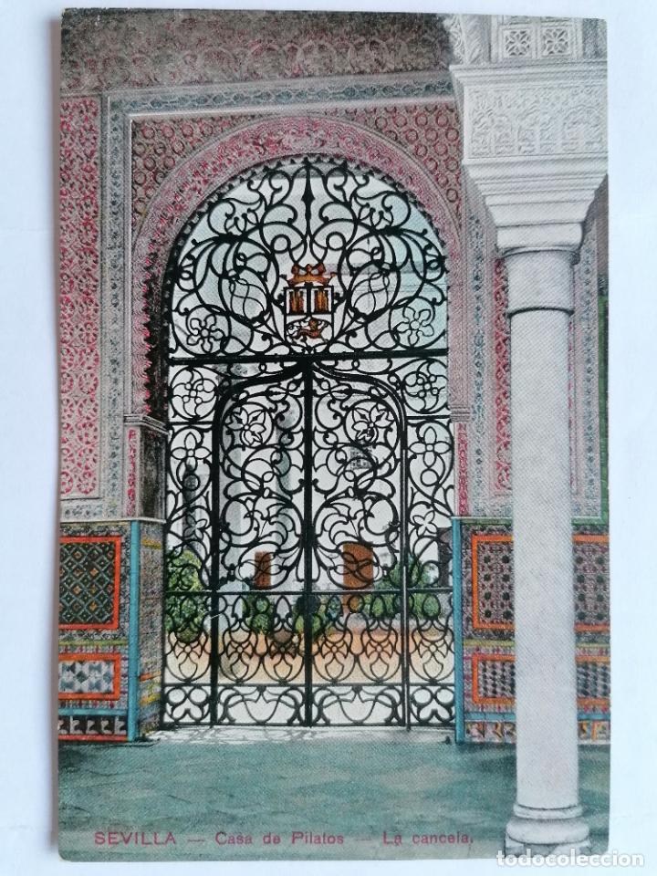Postkarten: POSTAL SEVILLA - CASA DE PILATOS, LA CANCELA, TOMAS SANZ, SIN CIRCULAR , COLOREADA