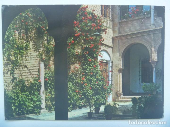 Postales: POSTAL DE MALAGA : PATIO DEL OBISPO . A&Ntilde;OS 60