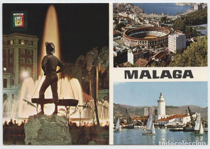 Postales: N&ordm; 184-M&Aacute;LAGA. Costa del Sol. Fuente de la Marina.Nocturna.El Cenachero.Sin circular. ED. DOM&Iacute;NGUEZ
