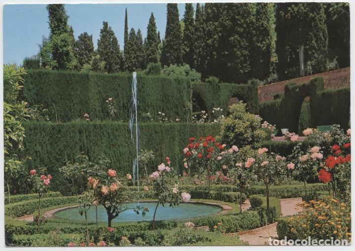 Postales: N&ordm; 3.282-GRANADA. Generalife. Jardines. Detalle. Sin circular. EDICIONES &Aacute;GATA
