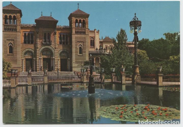 Postales: N&ordm; 140-SEVILLA. Plaza de Am&eacute;rica. Circulada en 1977. EDICIONES RO-FOTO