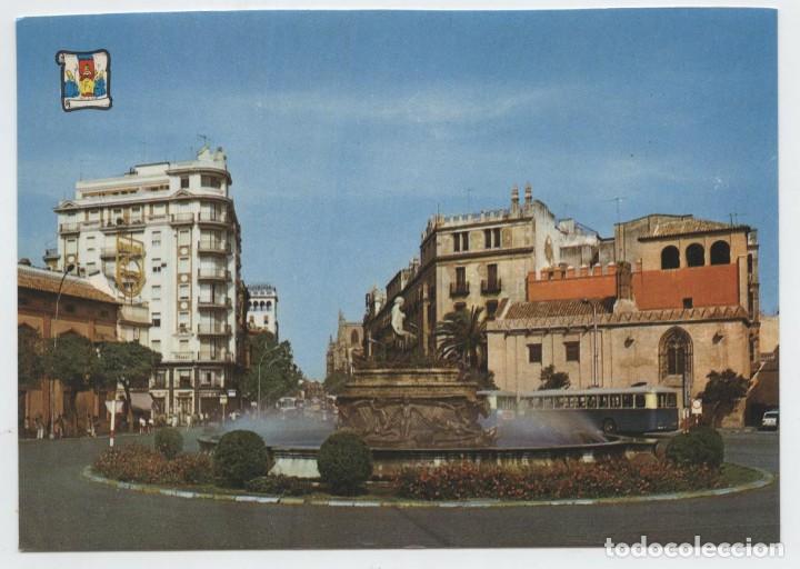 Postales: N&ordm; 5.864-SEVILLA. Plaza Calvo Sotelo. Puerta Jerez. Sin circular. ED. PERGAMINO