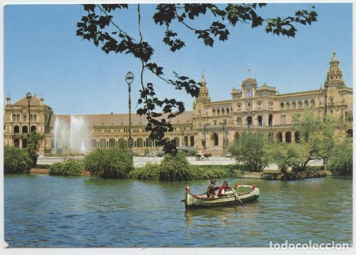 Postales: Serie 203-N&ordm; 379-SEVILLA. Plaza de Espa&ntilde;a. Sin circular. ED. FUBI