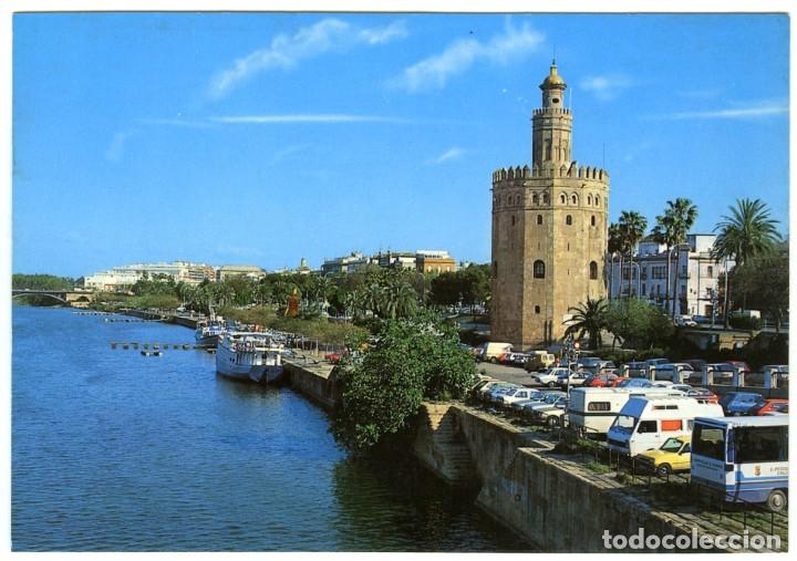 Postales: N&ordm; 207-SEVILLA. Torre del Oro y R&iacute;o Guadalquivir. Sin circular. EDICIONES ARRIBAS