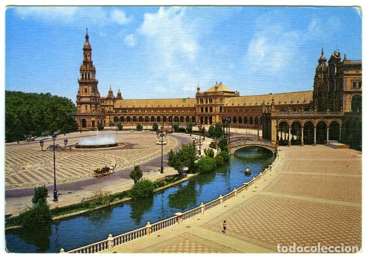 Postales: N&ordm; 184-SEVILLA. Plaza de Espa&ntilde;a. Sin circular. EDICIONES ARRIBAS