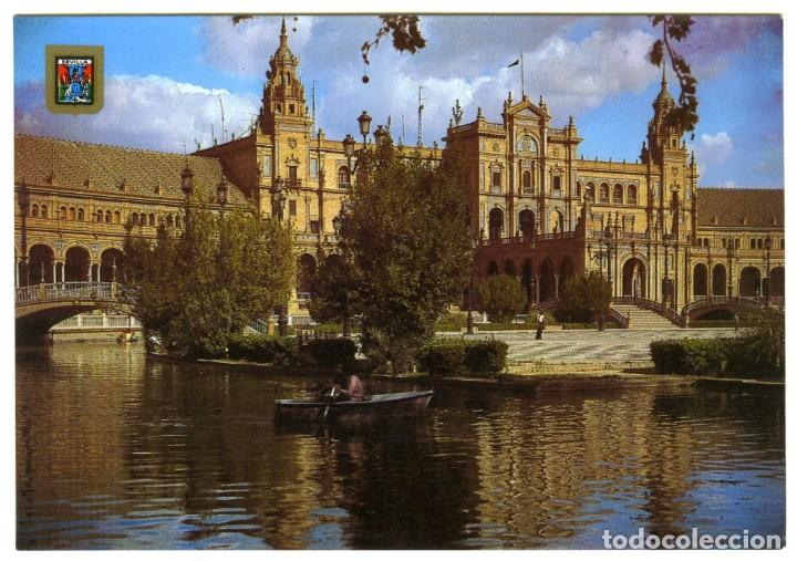 Postales: N&ordm; 380-SEVILLA. Plaza de Espa&ntilde;a. Sin circular. ED. DOM&Iacute;NGUEZ