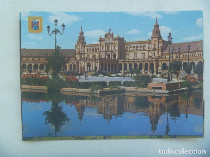 Postkarten: POSTAL DE SEVILLA : PLAZA DE ESPA&Ntilde;A . A&Ntilde;OS 60. CON SELLO DEL REY SIN USAR