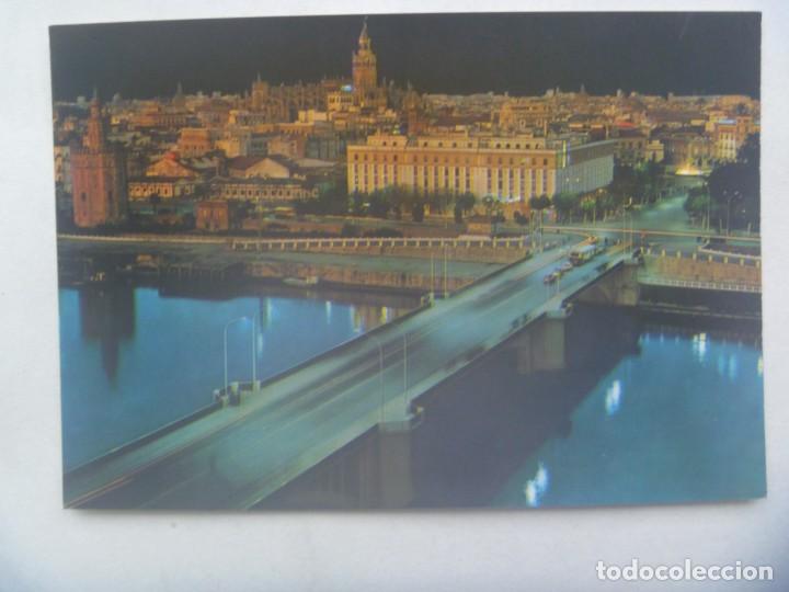 Postales: POSTAL DE SEVILLA : LA CIUDAD DE NOCHE - Foto 1